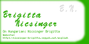 brigitta nicsinger business card